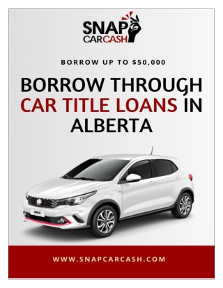 Car Title Loans Alberta to borrow easy cash with no credit