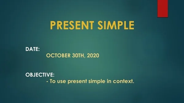 present simple
