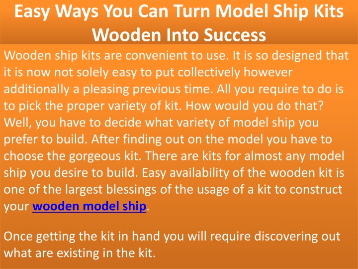 easy ways you can turn model ship kits wooden into success