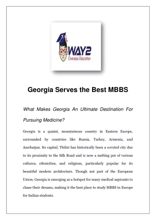 georgia serves the best mbbs