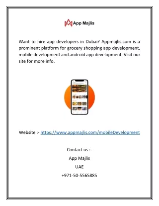 want to hire app developers in dubai appmajlis