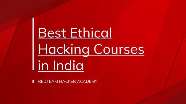best ethical hacking courses in india
