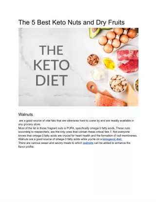 The 5 Best Keto Nuts and Dry Fruits