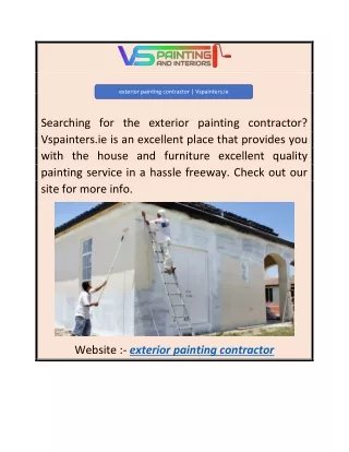 exterior painting contractorVspainters.ie