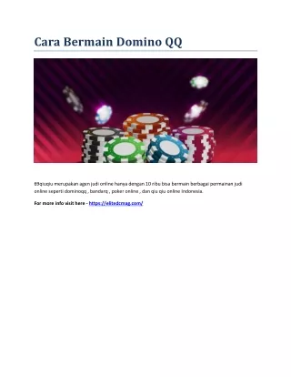 cara bermain domino qq