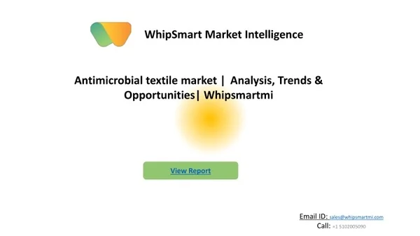Global Antimicrobial Textile Market  Industry | Whipsmartmi