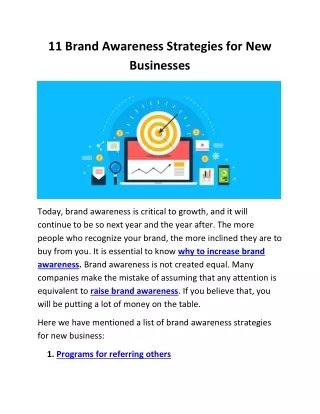 11 Brand Awareness Strategies For New Businesses