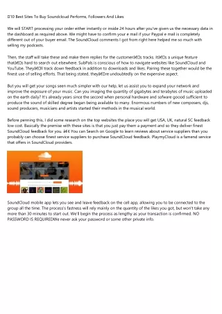 10 best sites to buy soundcloud performs