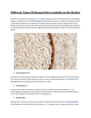 Different Types Of Basmati Rice available in the Market.docx