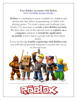 free roblox accounts with robux source free