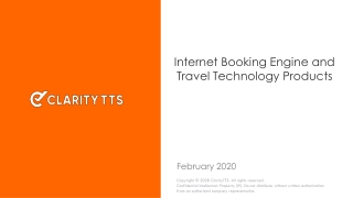 ClarityTTS - Internet Booking Engine and other technology products