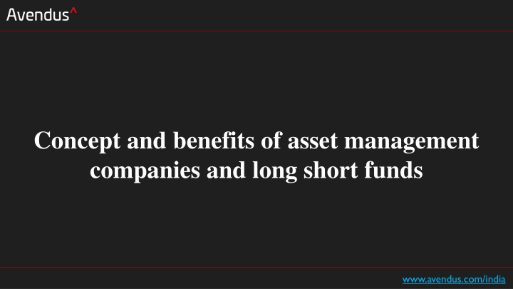 concept and benefits of asset management