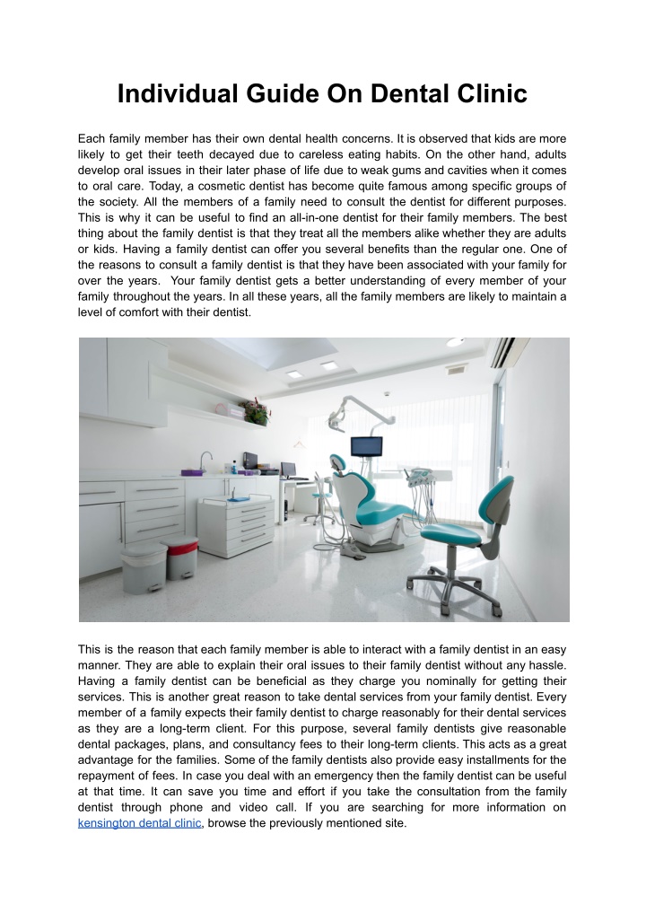 individual guide on dental clinic