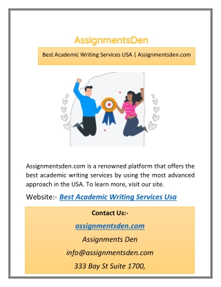 Best Academic Writing Services USA | Assignmentsden.com
