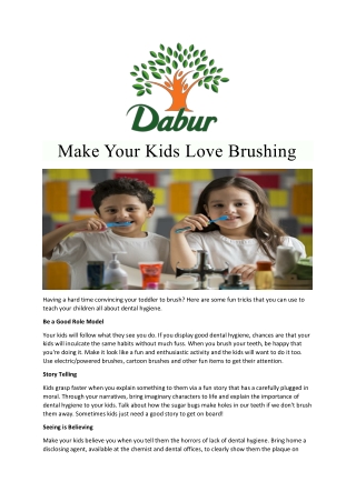 Make Your Kids Love Brushing with Dabur Herbal Toothpaste