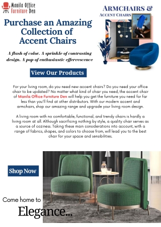 Purchase Amazing Collection of Accent Chairs