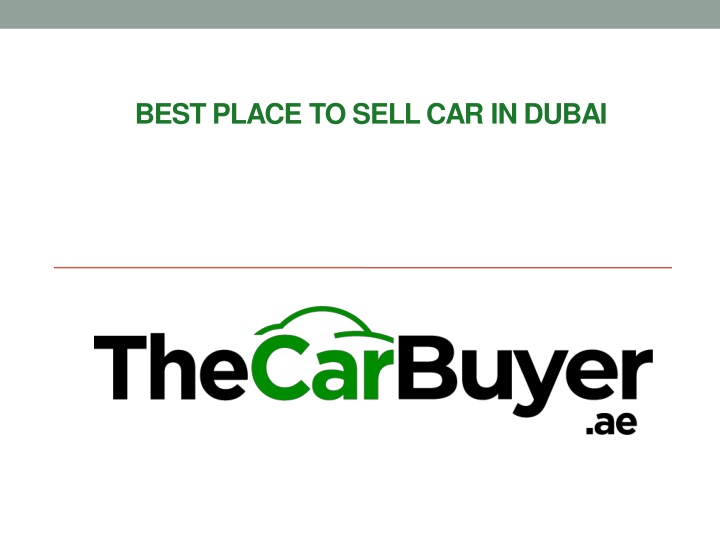 best place to sell car in dubai