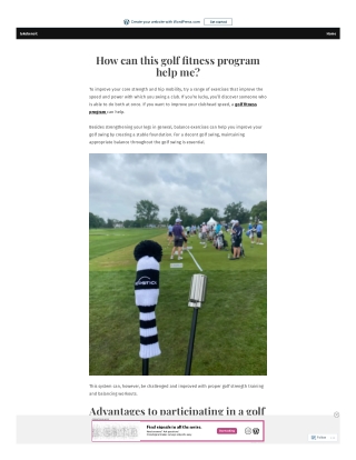 How can this golf fitness program help me?