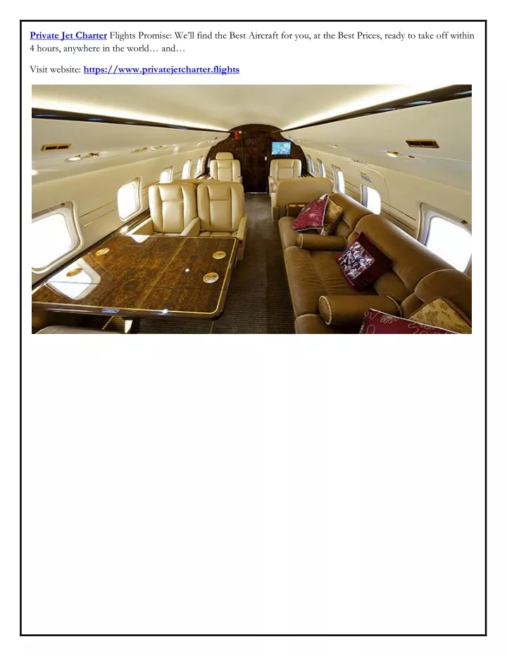private jet charter flights promise we ll find