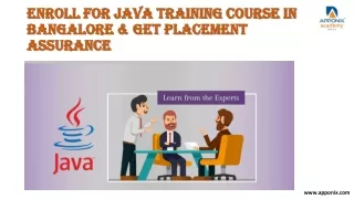 No.1 Java Training in Bangalore | Classroom | Online