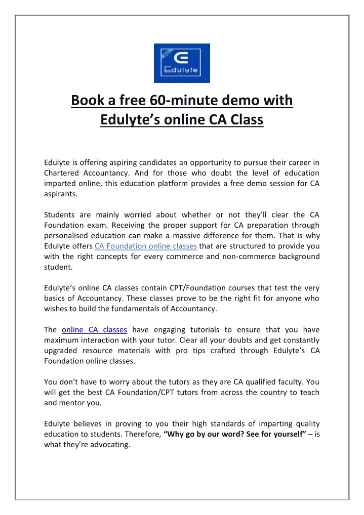 book a free 60 minute demo with edulyte s online