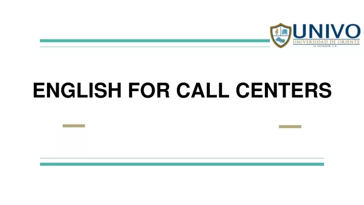 english for call centers