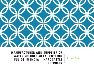 Water soluble metal cutting fluids