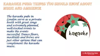 karaoke pubs things you should know about music