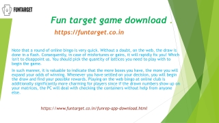 funtarget App download online.
