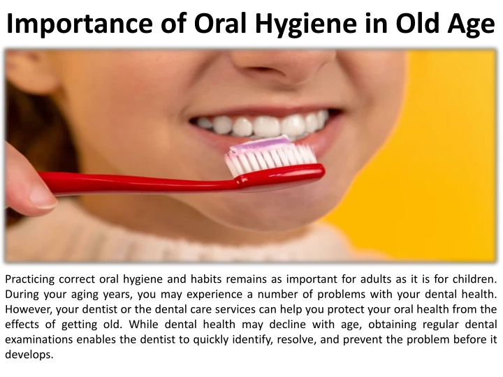 importance of oral hygiene in old age