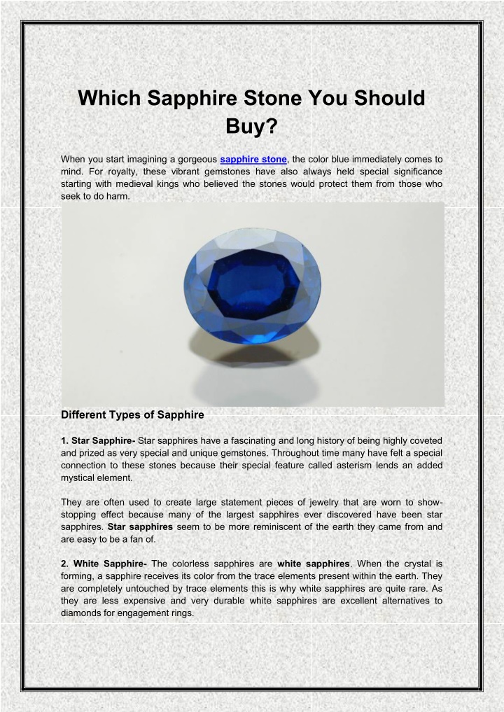 which sapphire stone you should buy