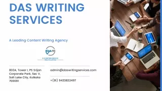 A Leading Content Writing Agency - Das Writing Services Pvt. Ltd.