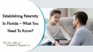 Establishing Paternity In Florida – What You Need To Know?