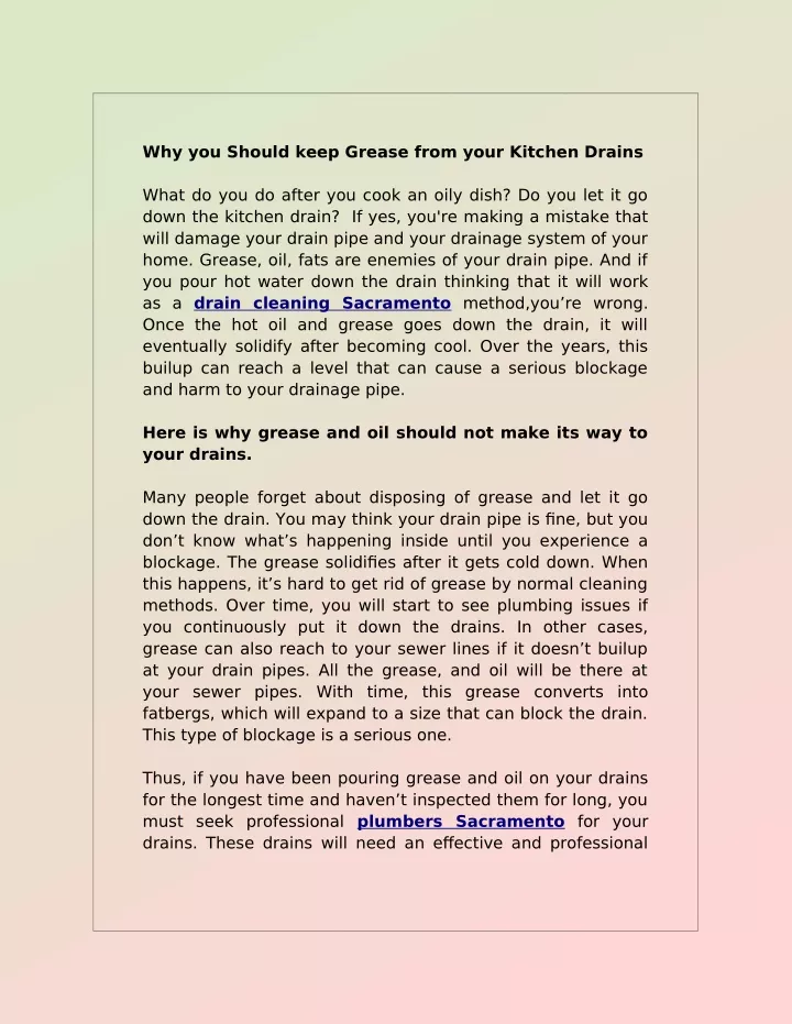 Why You Should Keep Grease From Your Kitchen N 