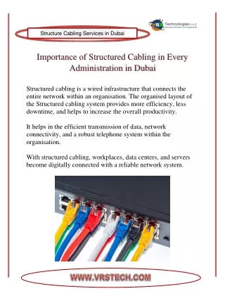 structure cabling services in dubai