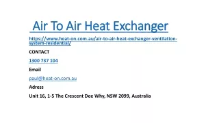 air to air heat exchanger