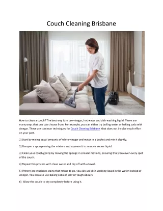 Couch Cleaning Brisbane