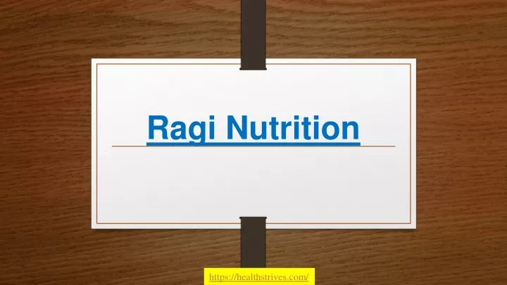 ragi nutrition