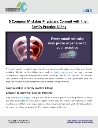5 common mistakes physicians commit with their