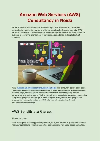 amazon web services aws consultancy in noida