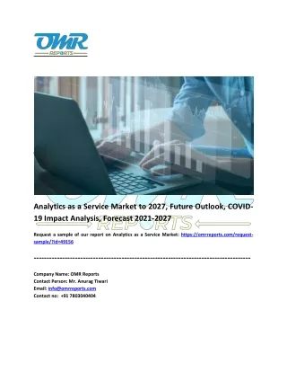 analytics as a service market to 2027 future