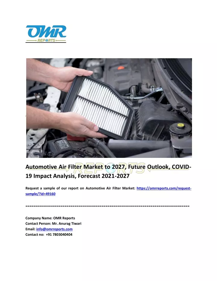 automotive air filter market to 2027 future
