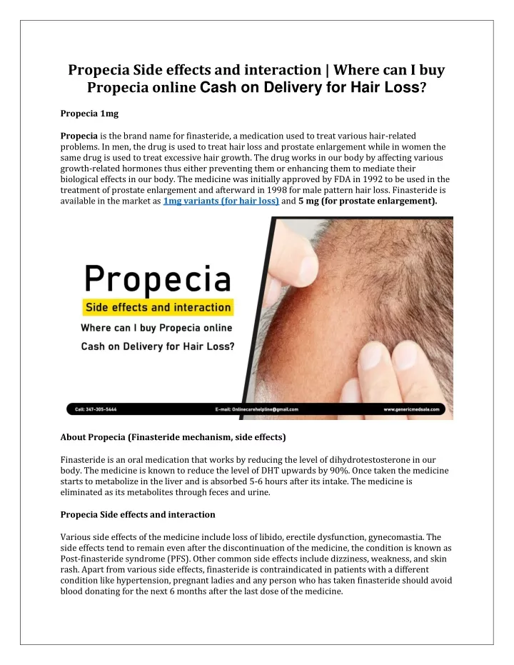 propecia side effects and interaction where