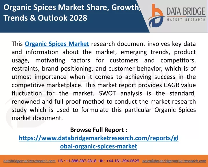 organic spices market share growth trends outlook