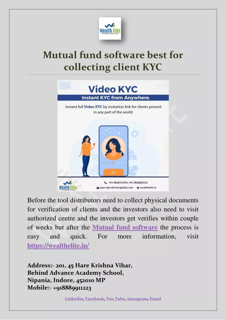 mutual fund software best for collecting client