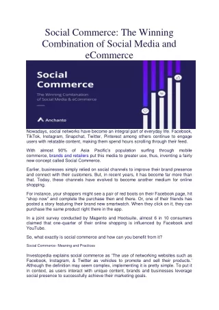 Social Commerce