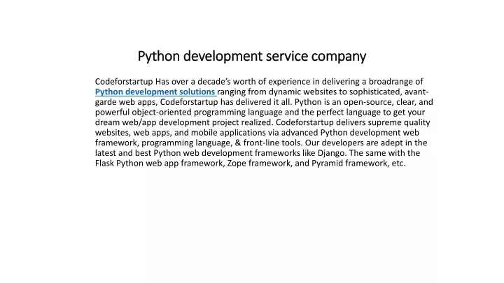 python development service company