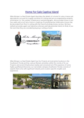 Home For Sale Captiva Island