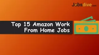 Top 15 Amazon Work From Home Jobs