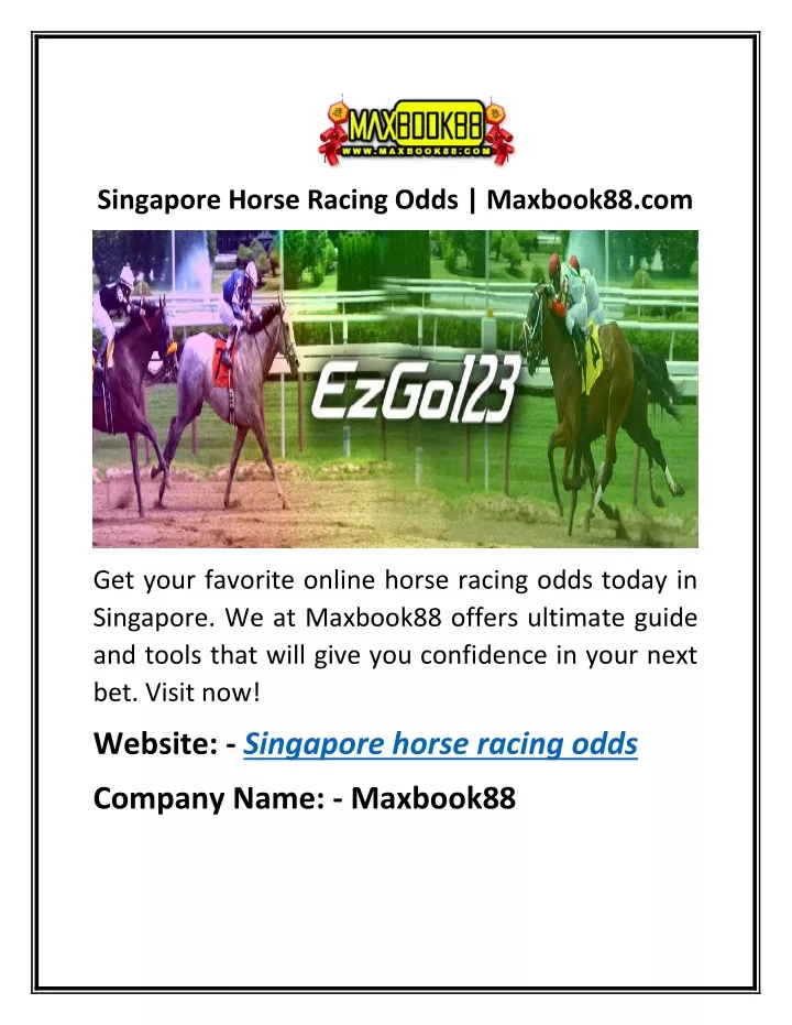 singapore horse racing odds maxbook88 com